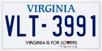 VA license plate VLT3991