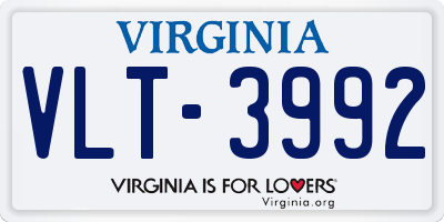 VA license plate VLT3992