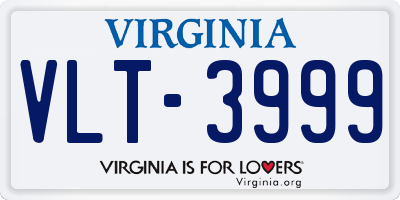 VA license plate VLT3999
