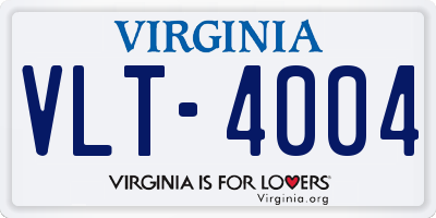 VA license plate VLT4004