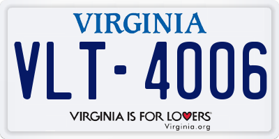 VA license plate VLT4006