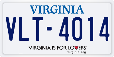VA license plate VLT4014