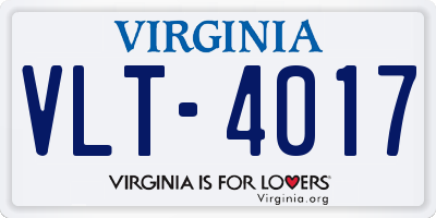 VA license plate VLT4017