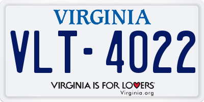 VA license plate VLT4022