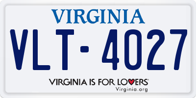 VA license plate VLT4027