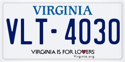 VA license plate VLT4030