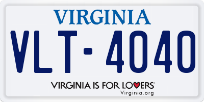 VA license plate VLT4040