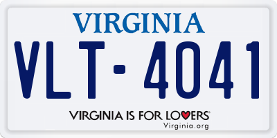 VA license plate VLT4041