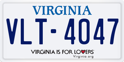 VA license plate VLT4047