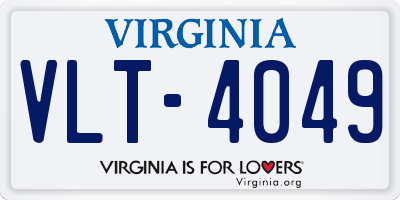 VA license plate VLT4049