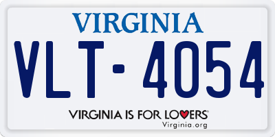VA license plate VLT4054