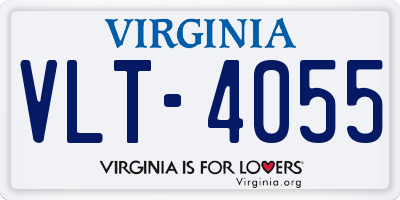 VA license plate VLT4055