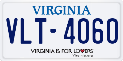VA license plate VLT4060