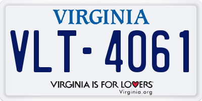 VA license plate VLT4061