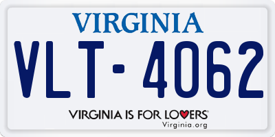 VA license plate VLT4062