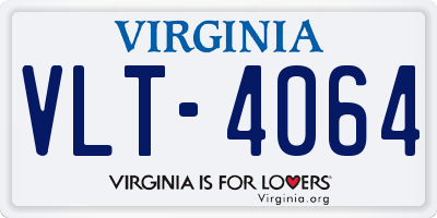 VA license plate VLT4064