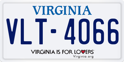 VA license plate VLT4066