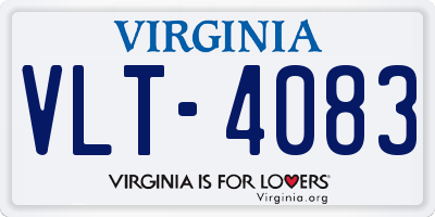 VA license plate VLT4083