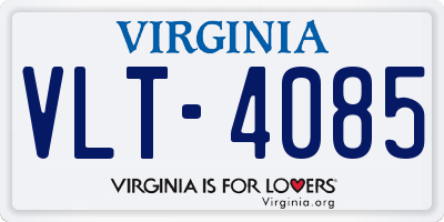 VA license plate VLT4085