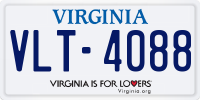 VA license plate VLT4088