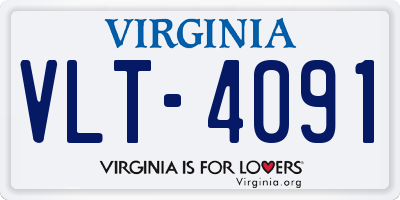 VA license plate VLT4091
