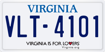 VA license plate VLT4101