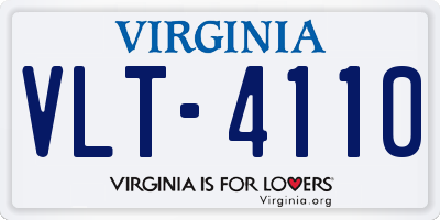 VA license plate VLT4110