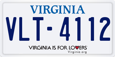 VA license plate VLT4112