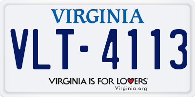 VA license plate VLT4113