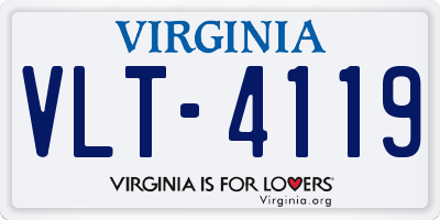 VA license plate VLT4119