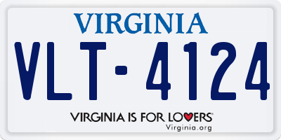 VA license plate VLT4124