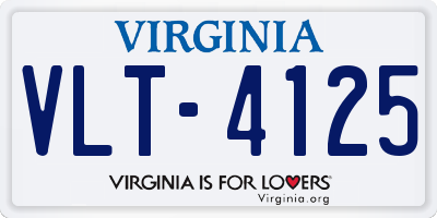 VA license plate VLT4125