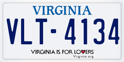 VA license plate VLT4134