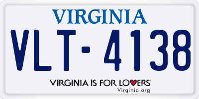 VA license plate VLT4138