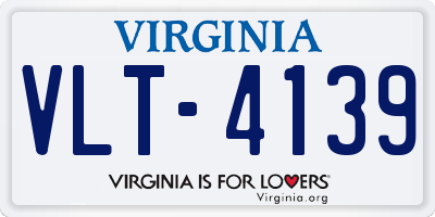 VA license plate VLT4139