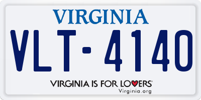 VA license plate VLT4140