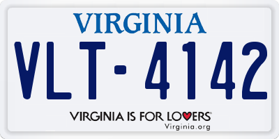 VA license plate VLT4142