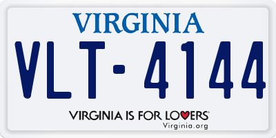 VA license plate VLT4144