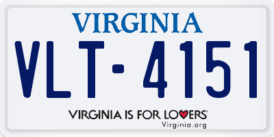 VA license plate VLT4151