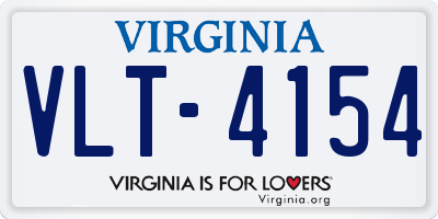 VA license plate VLT4154