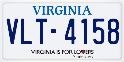 VA license plate VLT4158