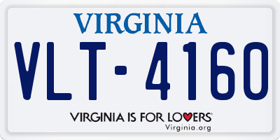 VA license plate VLT4160