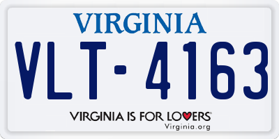 VA license plate VLT4163