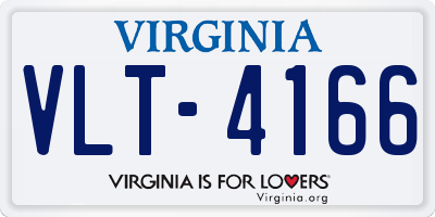VA license plate VLT4166