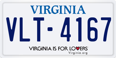 VA license plate VLT4167