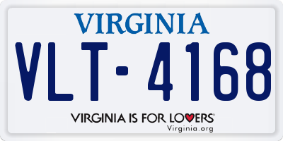 VA license plate VLT4168