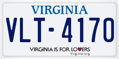 VA license plate VLT4170