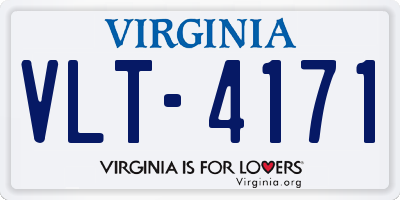 VA license plate VLT4171