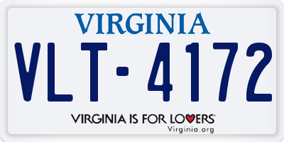 VA license plate VLT4172
