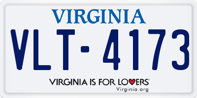 VA license plate VLT4173